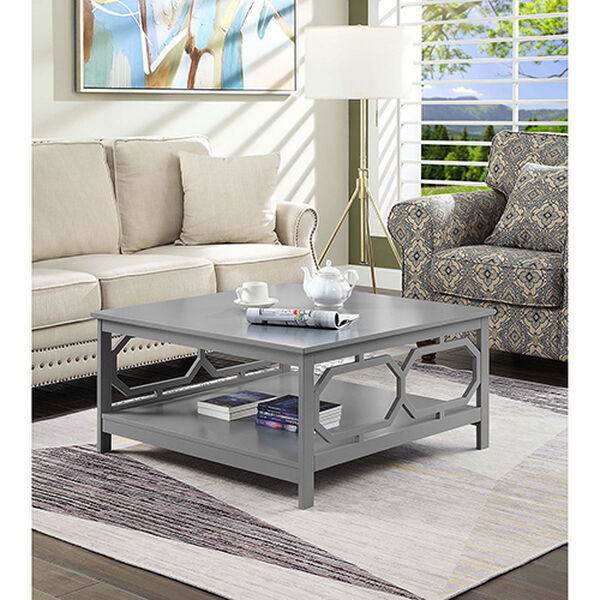 Omega Gray Square 36-Inch Coffee Table, image 1