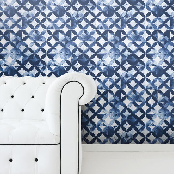 Paul Brent Moroccan Blue Peel and Stick Wallpaper, image 2