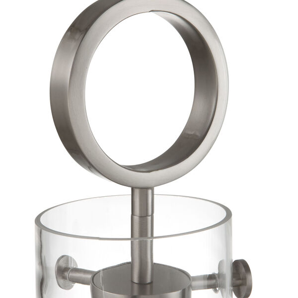 Imbuto Brushed Nickel One Light Glass Funnel Pendant, image 3