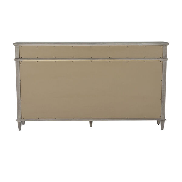 Isaac Brushed Grey and Antique Bronze Long Cabinet, image 6