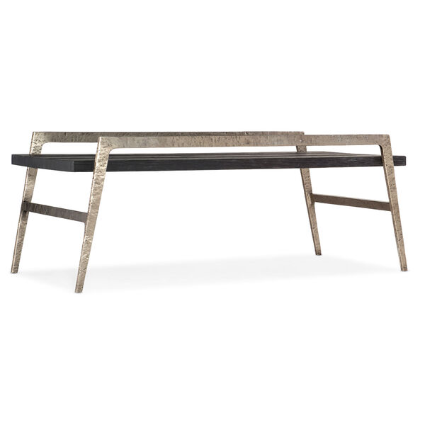 Chapman Charred Black and Pewter Shou Sugi Ban Rectangle Cocktail Table, image 1