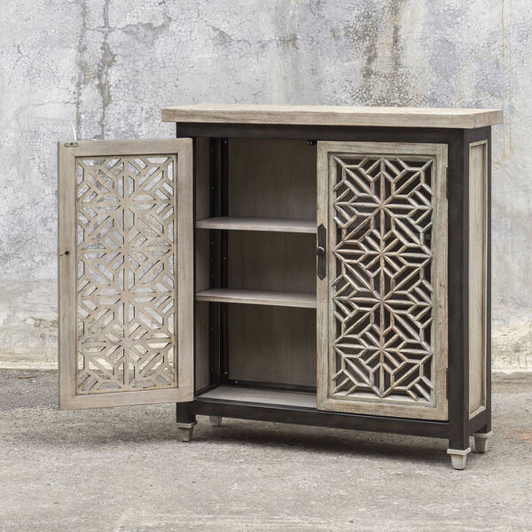 Branwen Aged White Accent Cabinet, image 5
