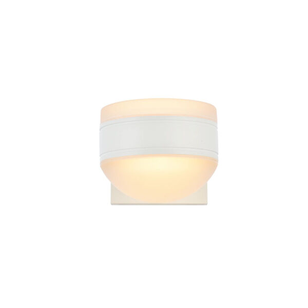 Raine White 600 Lumens 16-Light LED Outdoor Wall Sconce, image 1