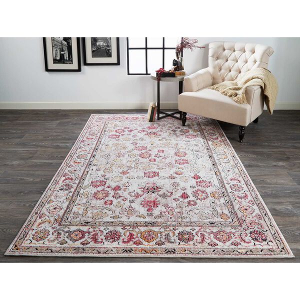 Armant Ivory Pink Gray Area Rug, image 2