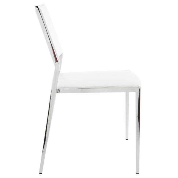 Aaron Matte White Dining Chair, image 3