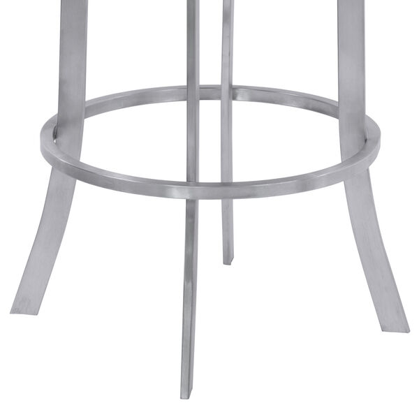 Prinz Gray and Stainless Steel 26-Inch Counter Stool, image 6