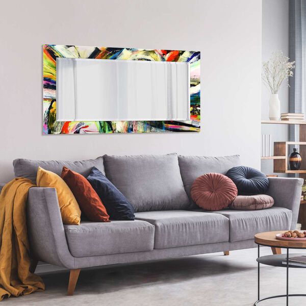 Rock Star Multicolor 54 x 28-Inch Rectangular Beveled Wall Mirror, image 4