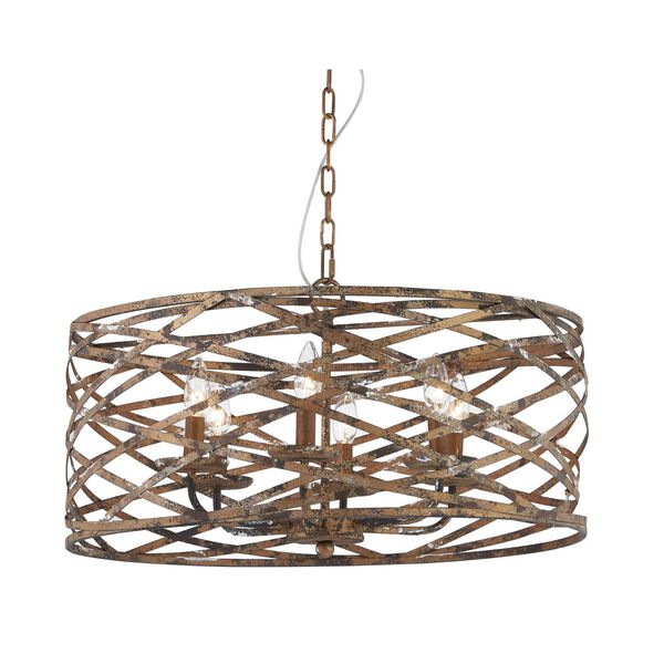 Channing Gold Six-Light Chandelier, image 1
