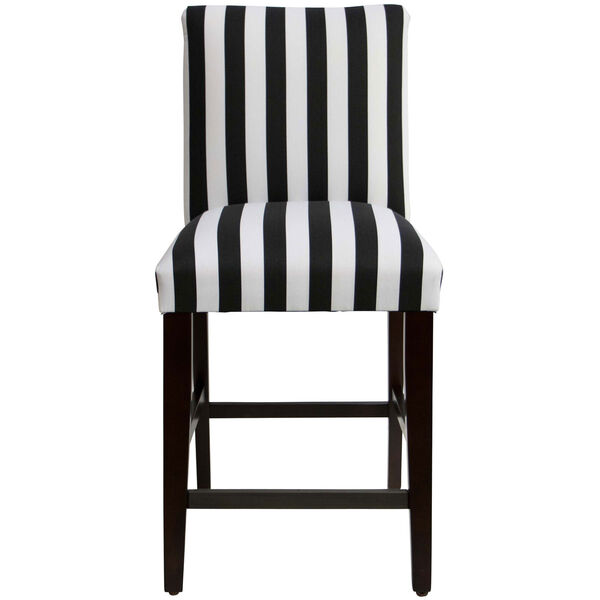 Canopy Stripe Black and White 39-Inch Counter Stool, image 2