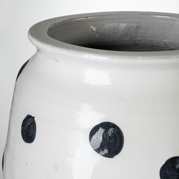 Polka White 31-Inch Ceramic Polka Dot Vase, image 5
