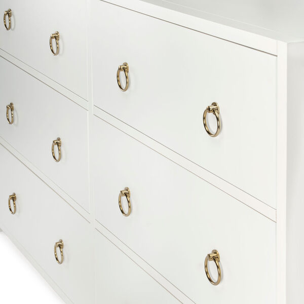 Lark White 6-Drawer Dresser, image 4