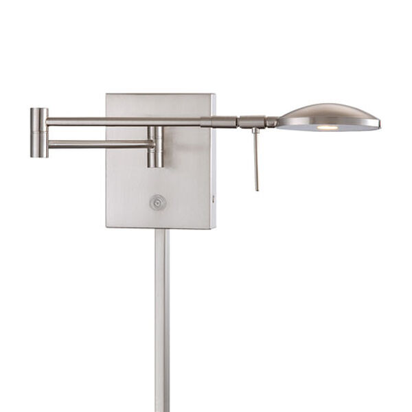 Brushed Nickel 6.25-Inch One Light LED Swing Arm Lamp, image 1