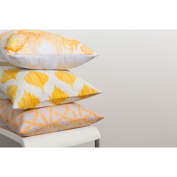 Ogee Yellow and Neutral 22-Inch Pillow Cover, image 3