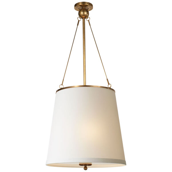 Westport Hanging Shade in Soft Brass with Silk Shade by Barbara Barry, image 1