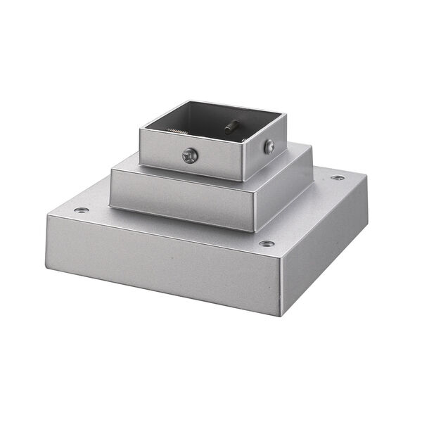 Silver Square Outdoor Pier Mount Bracket, image 1