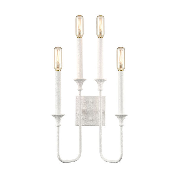 Edward Dry White Two-Light Wall Sconce, image 1