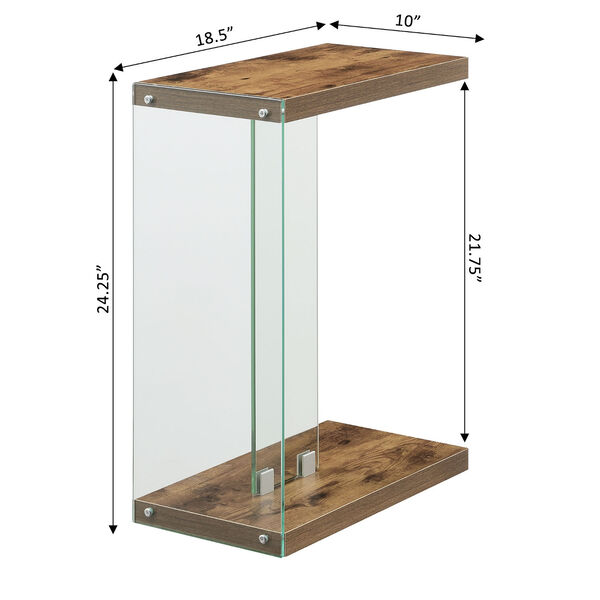 SoHo Barnwood and Glass C-End Table, image 3