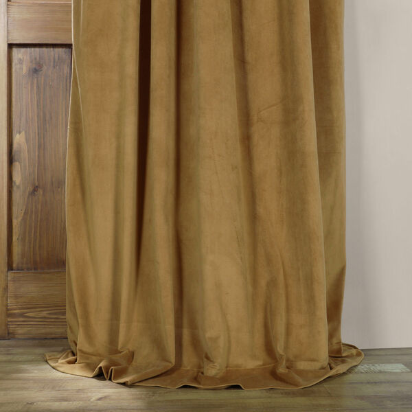 Amber Gold 96 x 50-Inch Blackout Velvet Curtain, image 5