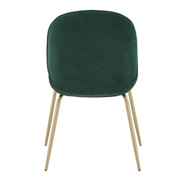 Cheryl Gold and Green Velvet Dining Chair, Set of Two, image 4