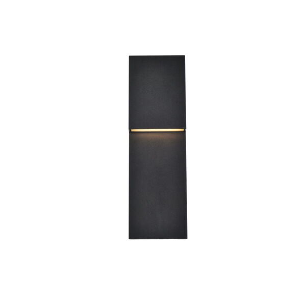 Raine Black 240 Lumens 12-Light LED Outdoor Wall Sconce, image 1