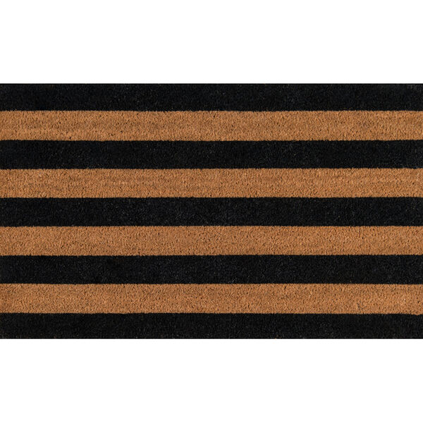 Park Stripe Black Rectangular: 1 Ft. 6 In. x 2 Ft. 6 In. Rug, image 1