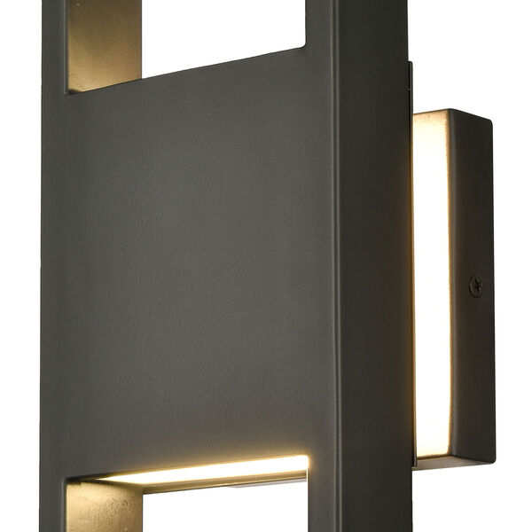 Reflection Point Matte Black LED Outdoor Wall Sconce, image 4