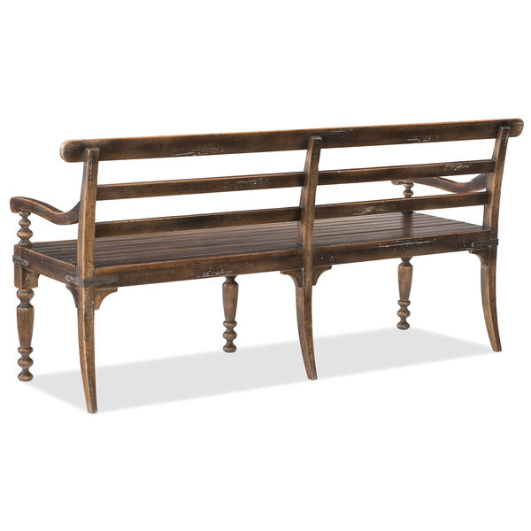 Hill Country Helotes Brown Dining Bench, image 2