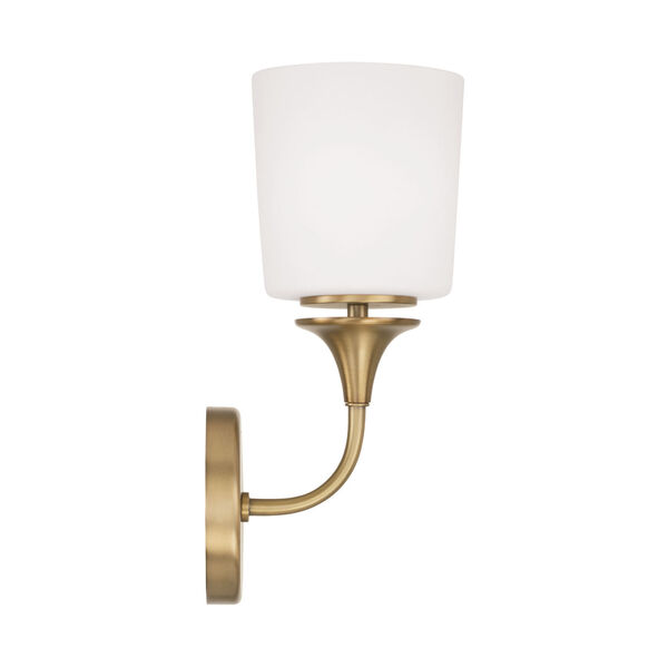 Presley Aged Brass One-Light Sconce with Soft White Glass, image 5