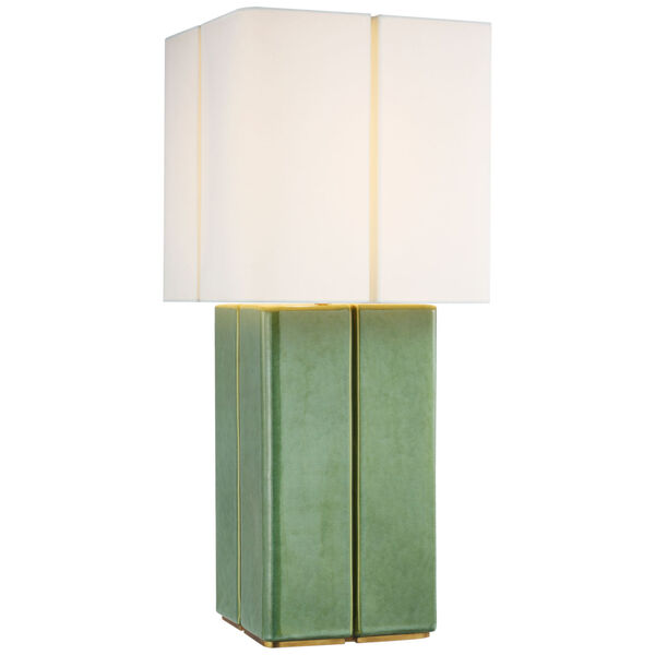 Monelle Medium Table Lamp in Evergreen with Linen Shade by Kelly Wearstler, image 1