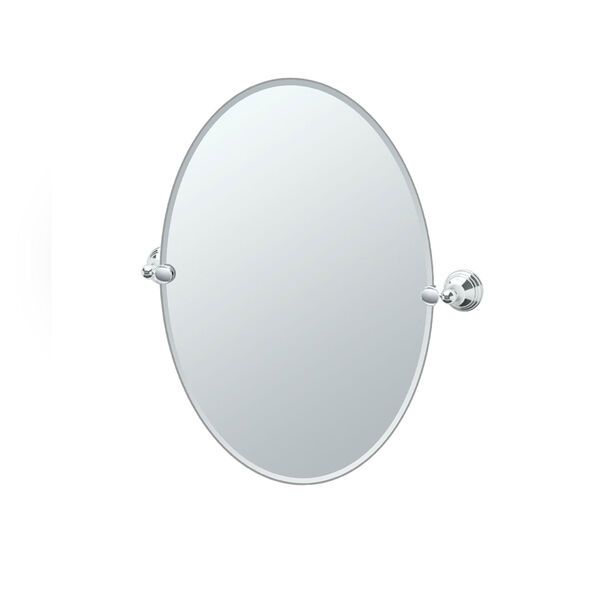 Charlotte Chrome Tilting Oval Mirror, image 1