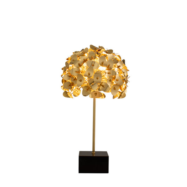 Aster Gold Three-Light Table Lamp, image 1