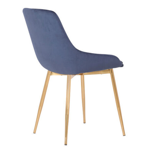 Heidi Blue with Chrome Dining Chair, image 2