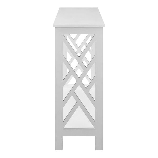 Titan White Console Table with Shelf, image 4