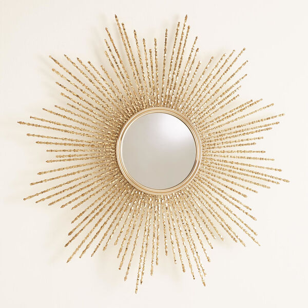 Brass Square Beaded Large Mirror, image 1