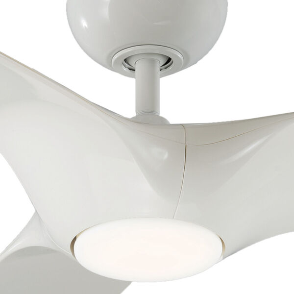Morpheus III Gloss White 60-Inch 3000K LED Downrod Ceiling Fans, image 4