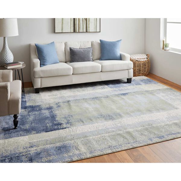 Clio Blue Green Ivory Area Rug, image 2