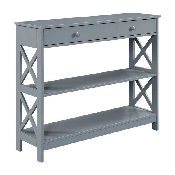 Oxford One Drawer Console Table in Gray, image 1
