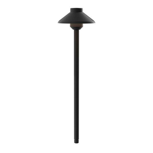 Textured Architectural Bronze One-Light Stepped Dome LED Path Light, image 1