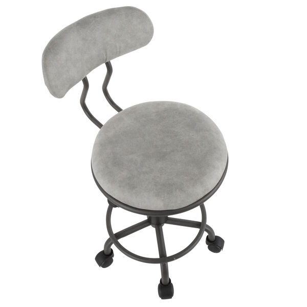 Swift Black and Grey Swivel Task Chair, image 5