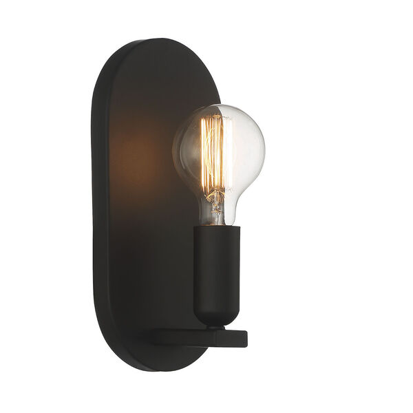 Chelsea Matte Black Six-Inch One-Light Wall Sconce, image 1