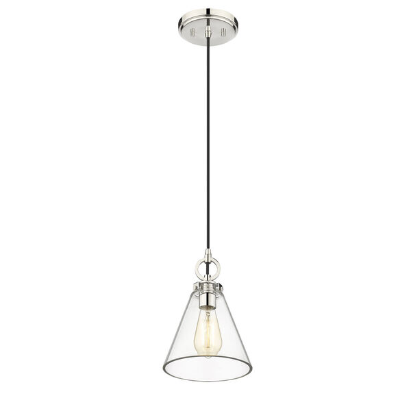 Harper Polished Nickel One-Light Eight-Inch Pendant, image 3
