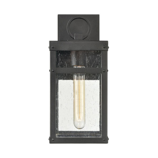 Dalton Textured Black One-Light Outdoor Wall Sconce, image 1