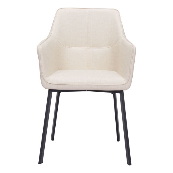 Adage Beige and Matte Black Dining Chair, image 4