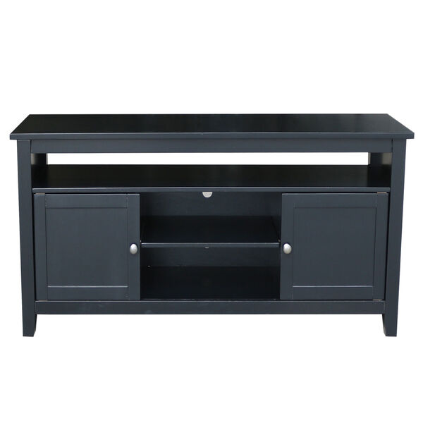 Black 57-Inch TV Stand with Two Door, image 2
