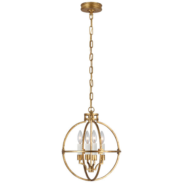 Lexie 14-Inch Globe Lantern in Gilded Iron by Chapman  and  Myers, image 1