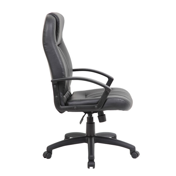Boss Black High Back Leather Plus Chair, image 4
