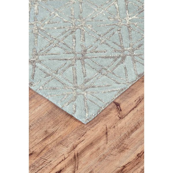 Manoa Blue Silver Gray Rectangular 3 Ft. 6 In. x 5 Ft. 6 In. Area Rug, image 3