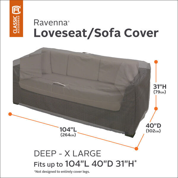 Maple Taupe X-Large Deep Love Seat Sofa, image 2