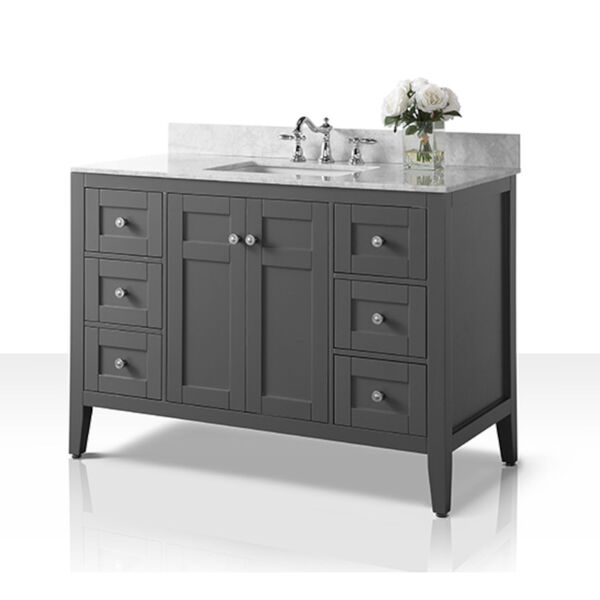 Maili Sapphire Gray 48-Inch Vanity Console with Mirror, image 2