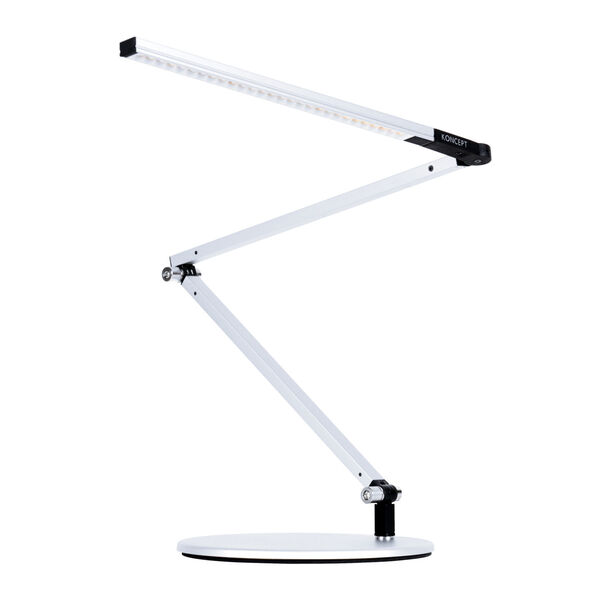 Z-Bar White LED Desk Lamp with Two-Piece Desk Clamp, image 2